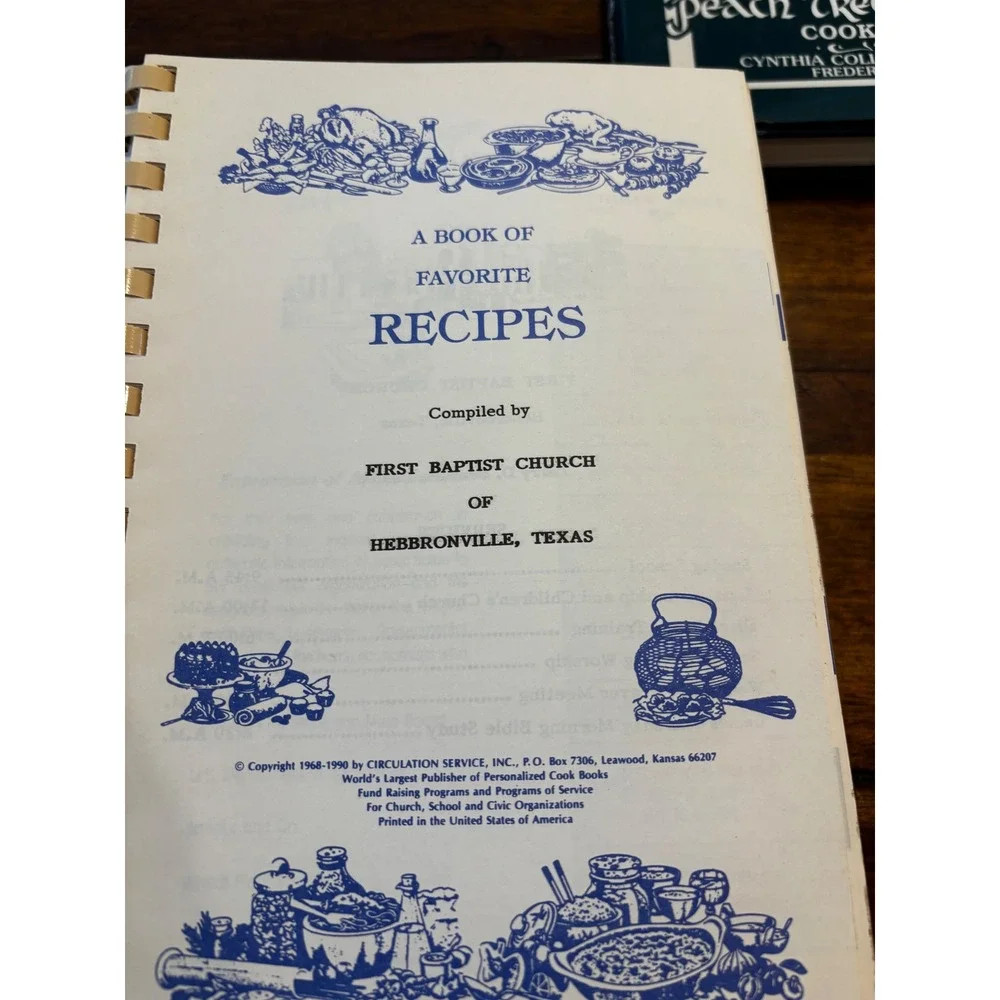 Vintage Cookbook Lot of 5 Peach Tree Tea Room Chapel Hill Texas Church Recipes